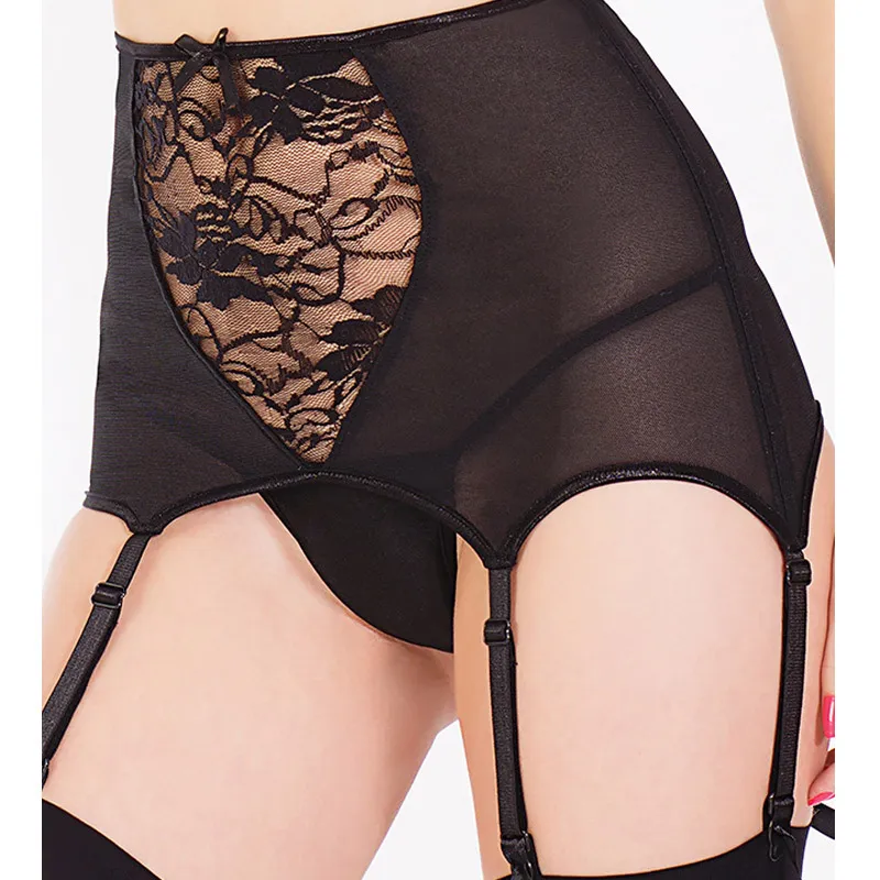 stretch lace garter belt Latex Rubber Renegade Suspender Belt – Skin Two UK main image 0