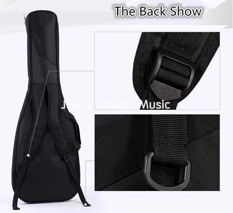 Astraea Black Electric Guitar Bag 600d Nylon Oxford 10mm Sponge Electric Guitar Soft Case Gig Bag Wholes2358226