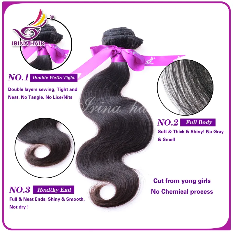 IRINA BEAZIA IRINA BEAZIA RAW RAW non trasformati non trasformato Brasile peruviano Malaysian Indiano Human Extensionbody Wave Top Quality6838017