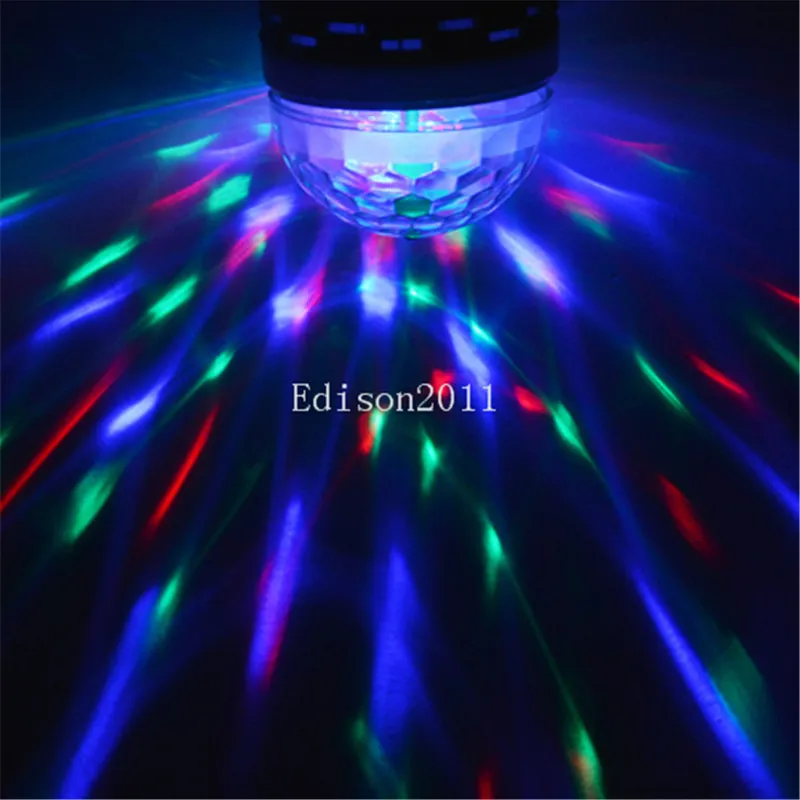 LED Mini E27 3W Party Light Disco Stage Lighting RGB Colorful Rotating lamp Magic Ball Bulb