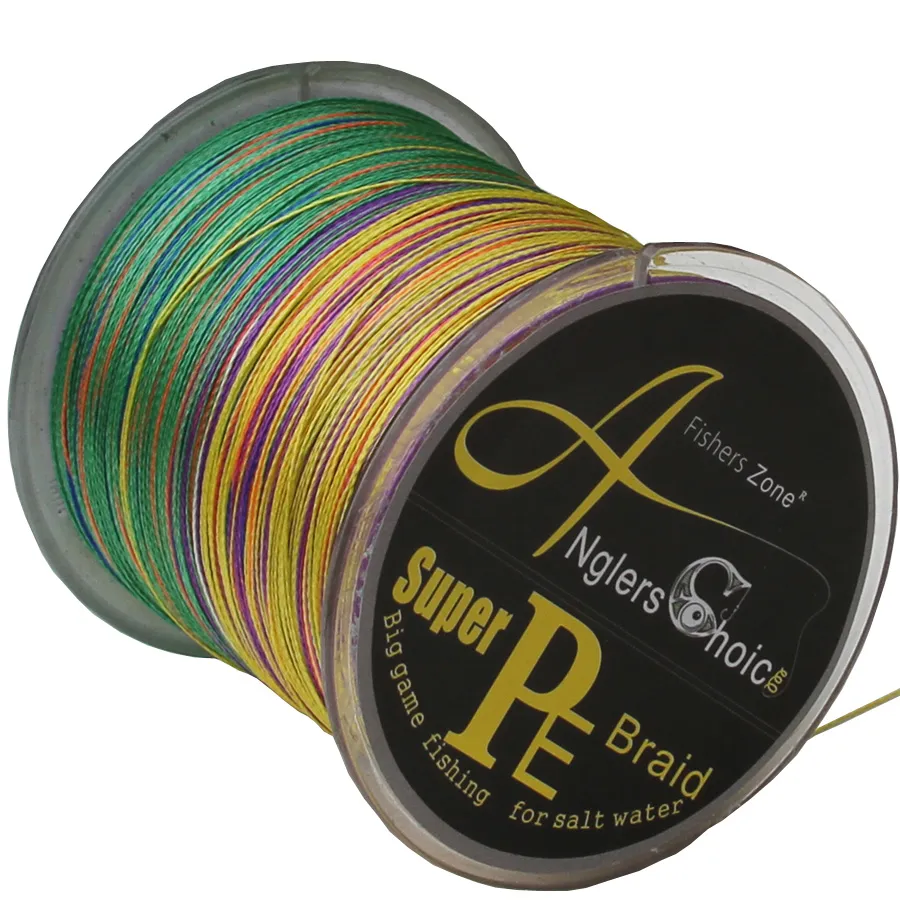 Super silny Premium Japoński Multifilament PE Linia połowowa 500m 10-100LB 4 Nici Linie rybackie Braid Mlti Color