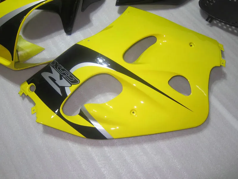 ABS Full Fairing Kit voor Suzuki GSXR600 GSXR750 1996 1997 1998 1999 2000 GSXR 600 750 96-00 Black Yellow Backings GB13