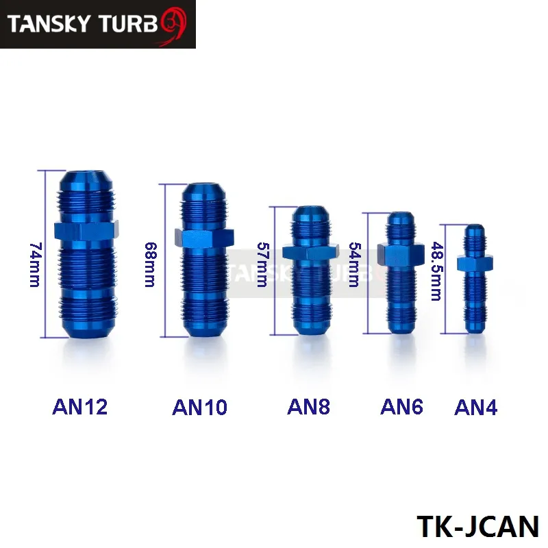 タンクス - 高品質AN-4対A-4フレア隔壁ストレートオス燃料オイルホースフィッティングアダプタTK-JCAN4