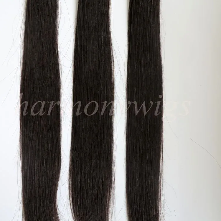 50g 50Strands Pre 본드 네일 팁 u 팁 인간의 머리카락 확장 18 20 22 24inch # 1B / Off Black Brazilian Indian hair 최고 품질