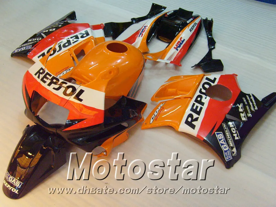 Motocyklowe wmywania dla Honda CBR 600 1991 1992 1993 1994 F2 CBR600 91 - 94 Pomarańczowy Czarny Repsol Plastic Coring Kit RP14