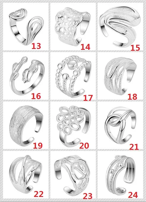 2018 Mode Ordre mixte 36 style plaqué argent sterling 925 crâne animal anneau peut être ajusté anneau d'ouverture cadeau de la Saint-Valentin