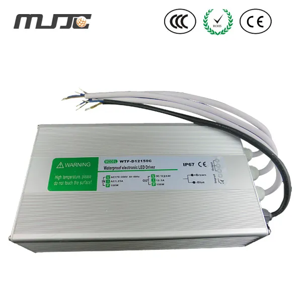 120W 150W 200 W 250W 300W Wodoodporna wysoka jakość aluminium Aluminium LED sterownik zasilania LED Transformer 110V / 220V do 12V / 24VDC