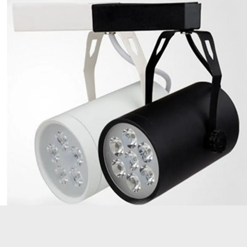 Ny ankomst LED-spårbelysning 5W / 7W Svart Vit Skal LED-projektionstaklampa LED-strålkastare vägglampa 20st / parti