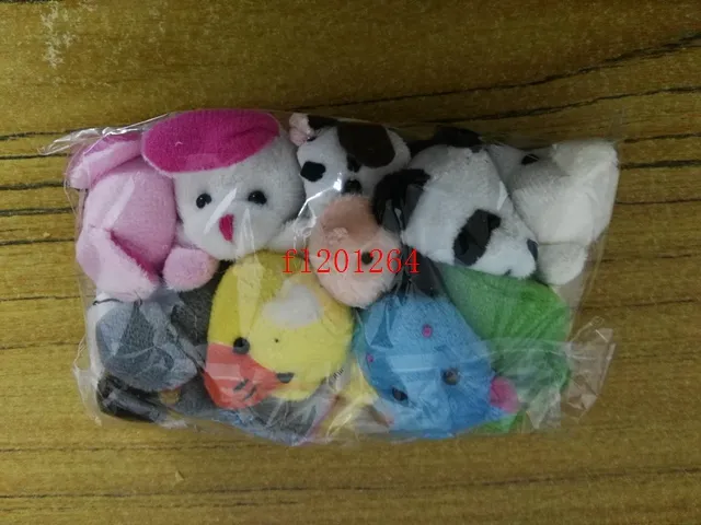 180 teile/los Dhl-freies Verschiffen Schöne Baby Kinder Plüsch Cartoon Puppe Niedlichen Tier Fingerpuppen Pädagogisches Schlaf Geschichte Spielzeug Set