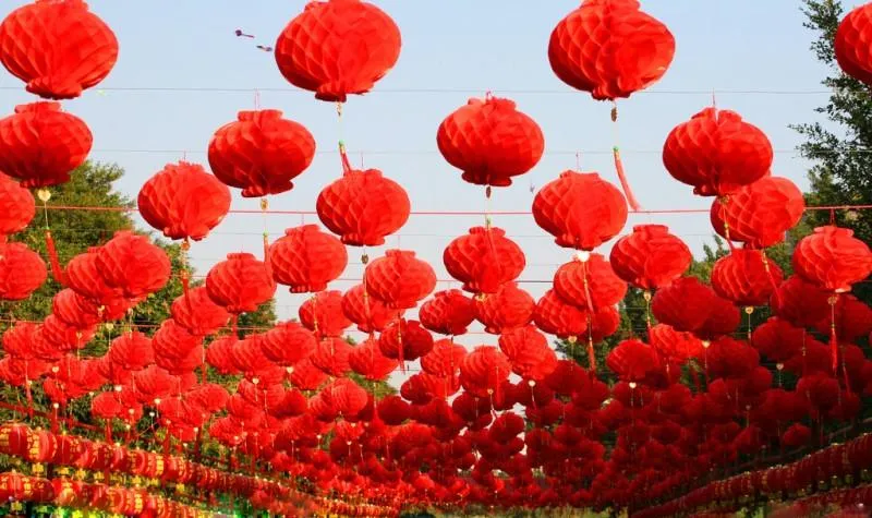 Ny ankomst 15cm ~ 40cm röd kinesisk papper lyktor för bröllopsfestival födelsedagsfest blommig heminredning / gratis frakt
