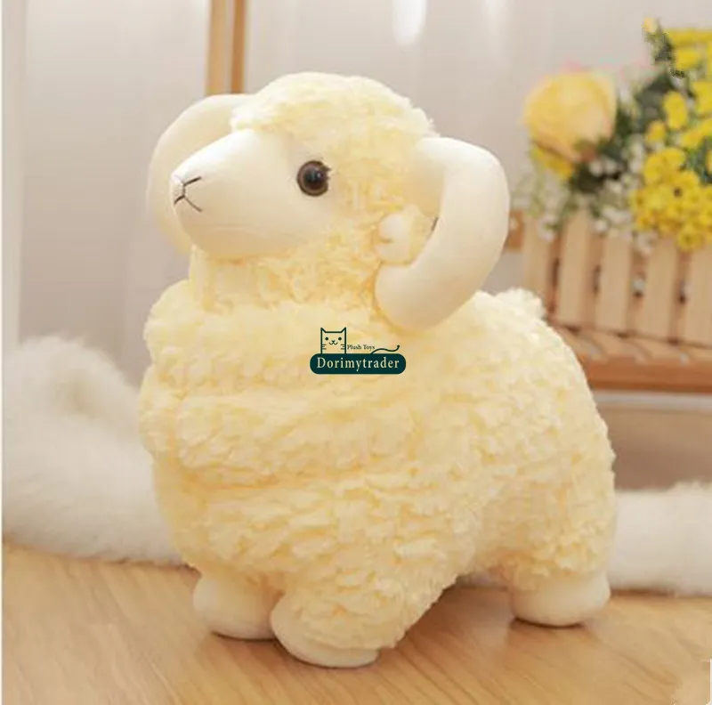 Dorimytrader Big Animal Sheep Toy Stuffed Soft Plush Cute Lovely Goat Doll Pillow for Children Gift 24inch 60cm DY60924