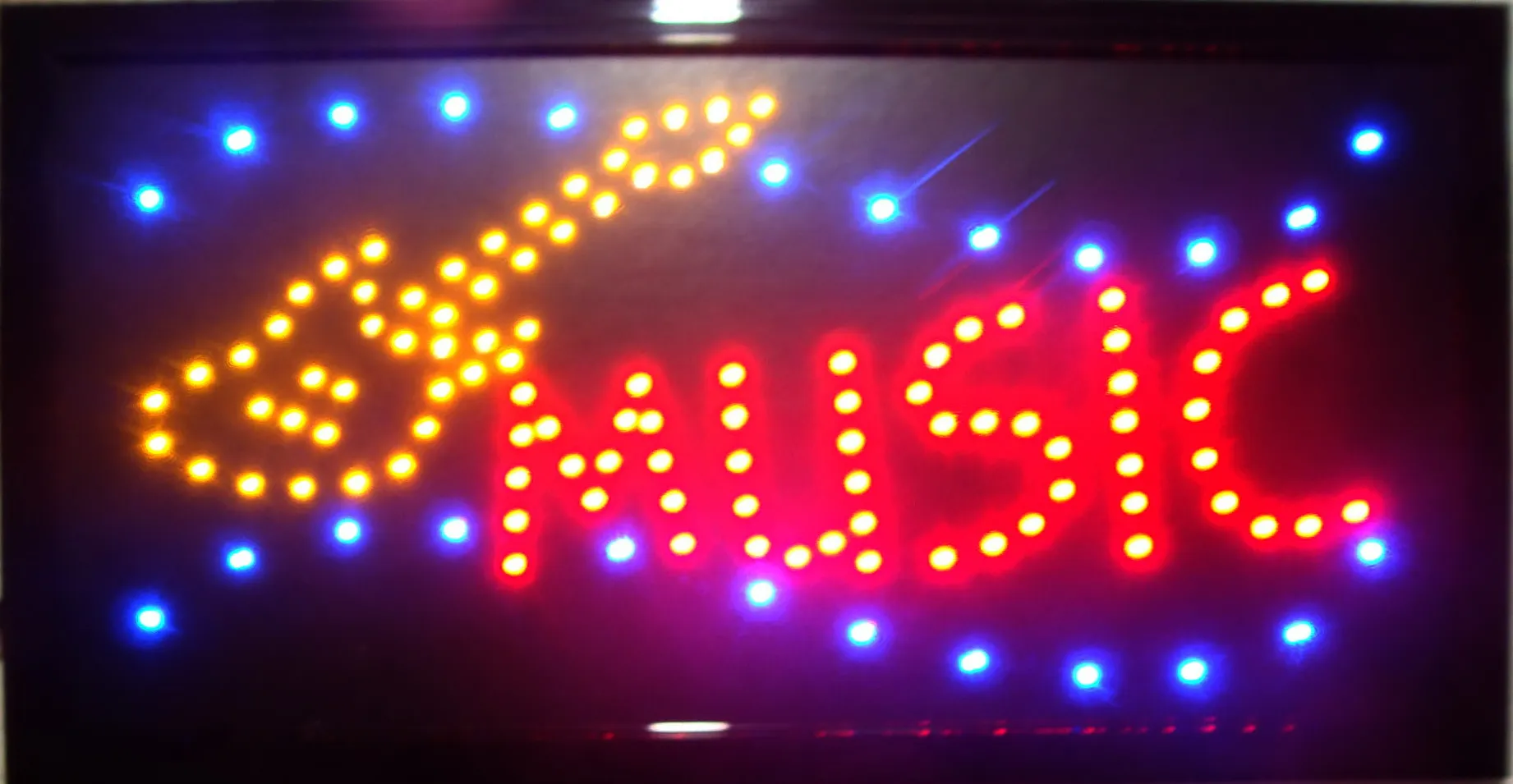 Nieuw Ontwerp Aankomst Aangepaste LED-lichtborden LED Neon Muziektekens LED Muziekkamer Neon Signs Gele Gitaar