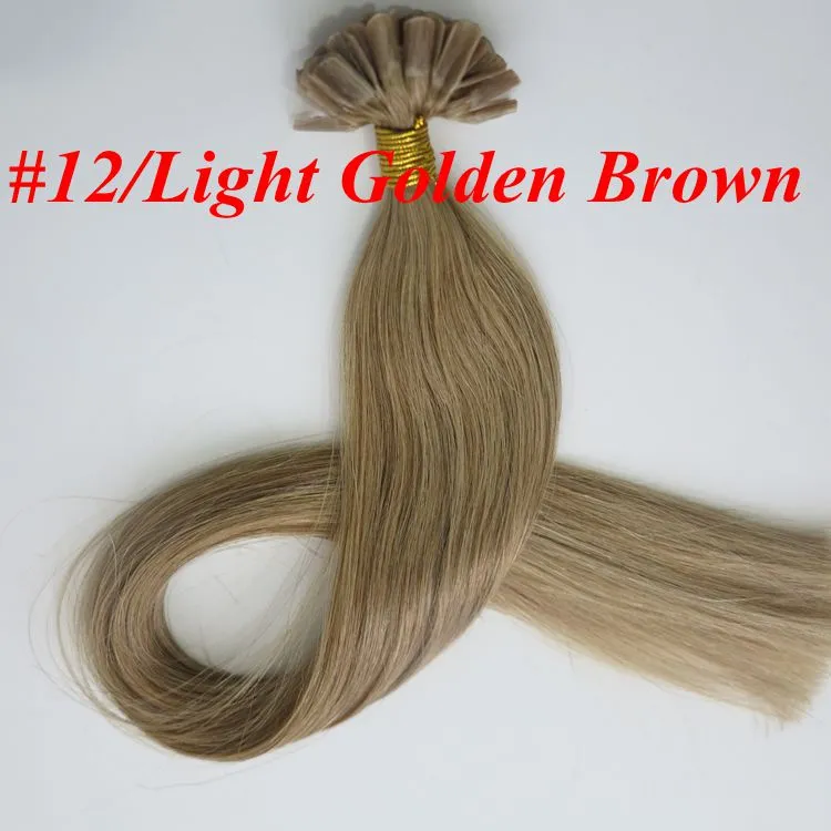 50g 50Strands Pre Bonded Nail U Tips Human Hair Extensions 18 20 22 24INSCH Brazilian Indien Hår Mer Färg Toppkvalitet