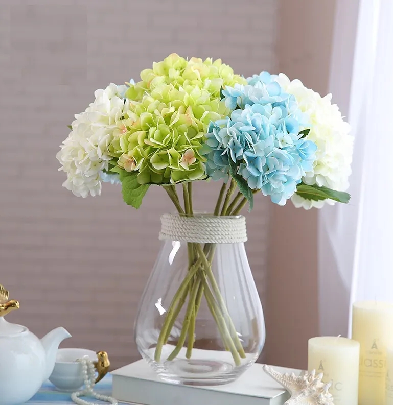 Artificial Hydrangea Flower Home Party Decorative Flowers good quality silk handmade flower SF018