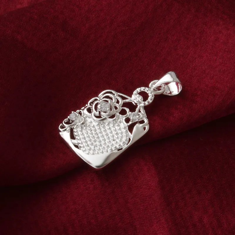 Livraison gratuite mode haute qualité 925 argent Rose incrusté de bijoux en diamant zircon collier en argent 925 cadeaux de vacances Saint Valentin chaud 1636