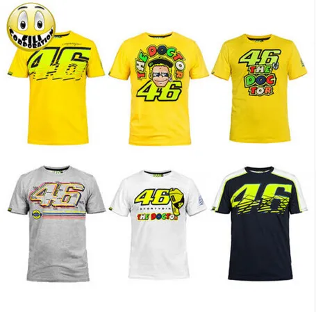 Envío gratis 2016 Camiseta VR 46 VALENTINO ROSSI M1 Moto GP el MAGLA camiseta