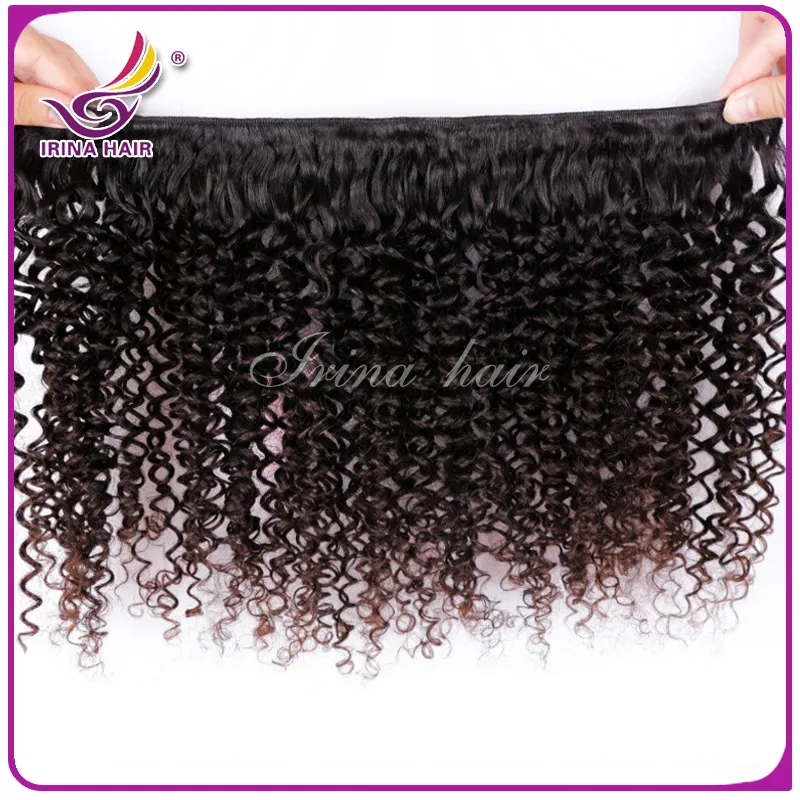 50% de descuento! Nuevas extensiones de cabello rizado 100% cabello virgen brasileño Kinky Curly / Tejidos de cabello rizado rizado peruano malasio indio mongol