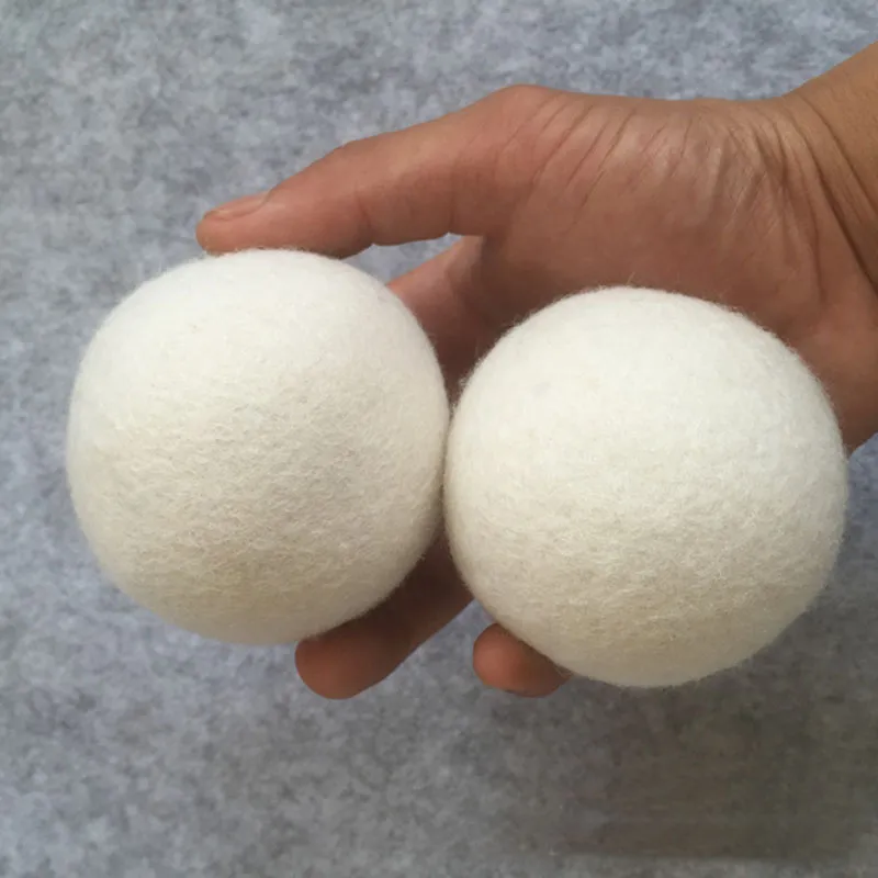 Lot Wool Dryer Balls Reduce Wrinkles Reusable Natural Fabric Softener Anti Static Large Felted Organic Wool Clothes Dryer Bal4377188