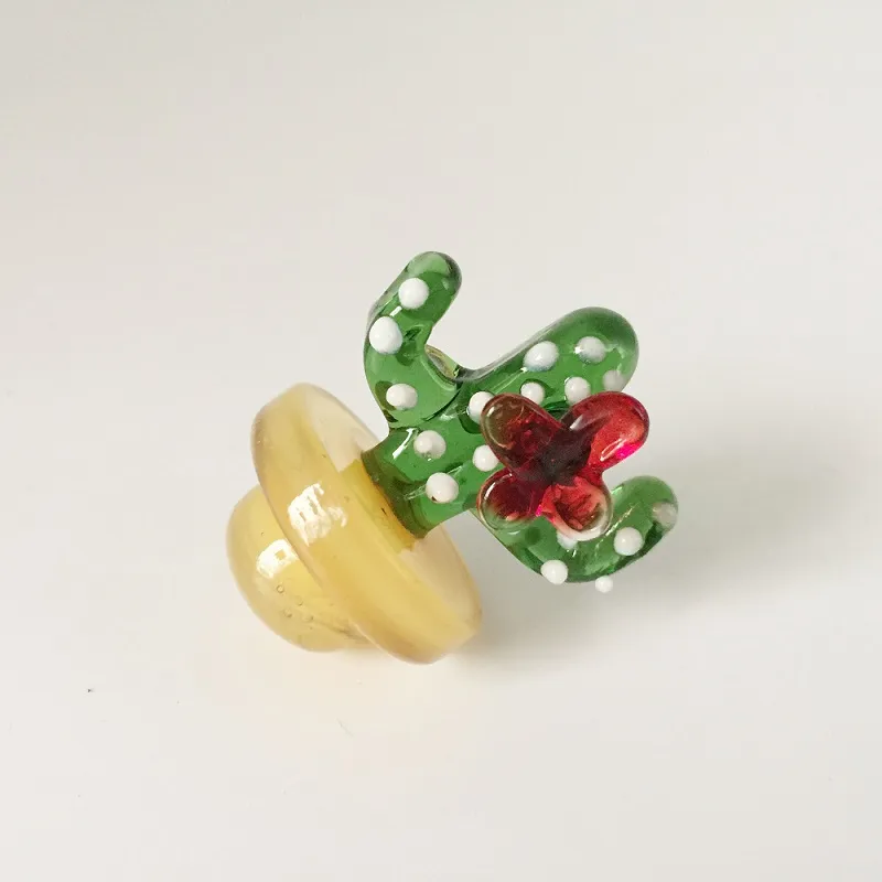 10 st Cactus UFO Glass Carb Cap od 25mm för bangers Thermal P Quartz Banger Nails Glass Bongs Vattenrör DAB Oljeplattor