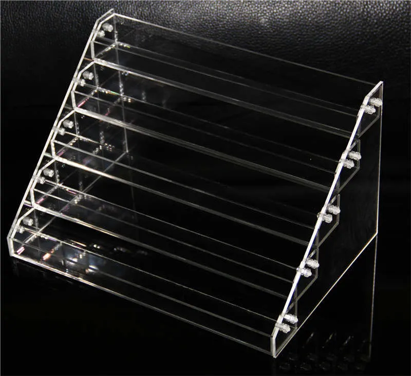 Elektronica acryl fles batterij vitrine stands showcase duidelijke show plank houder rekken voor 5 ml 10 ml 15 ml 30 ml e-sapflessen