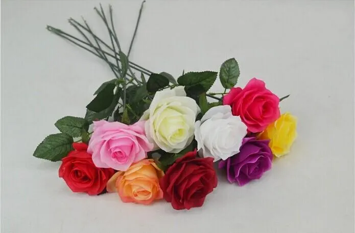 Artificial Fake Silk Circle Center Rose Flower Bouquet For Home Wedding Decor Table Centerpieces Decorationto choose