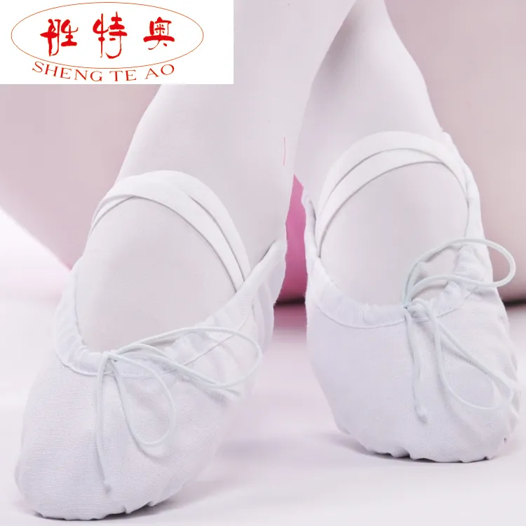 Womens Comfortable Breathable Canvas Soft Ballet Dance Shoes Suitable For Adult and Children Girl Size22~42 16~26cm CXTY-005