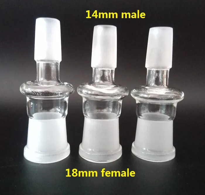 1 Pcs Glazen Bong Adapter 14mm Man 18.8mm Vrouwelijke Glas bijlage voor Glas waskolf Waterleiding Connector