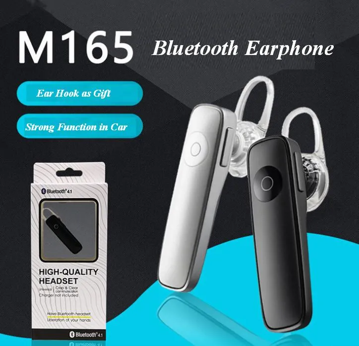 M165 Bluetooth Oortelefoon Draadloze Stereo Headset Mini BT Luidspreker Handenvrij Universeel voor Alle Telefoon met Pakcage ZPG056