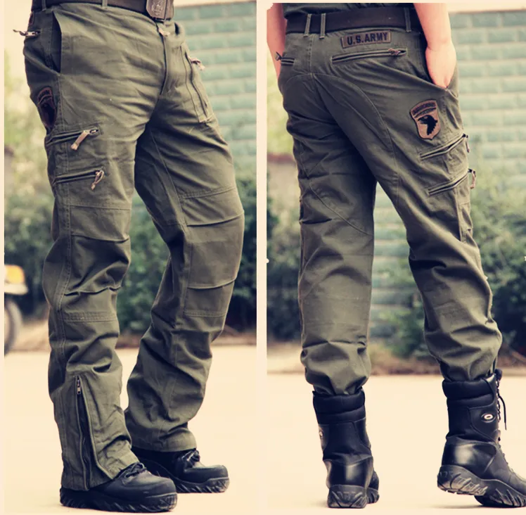 Airborne jeans casual training cotton breathable multi pocket military army sales camouflage cargo pants trousers for men