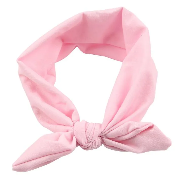 Urocze Dzieci Bunny Headpand Scarf Hair Head Band Bawełna Bown Elastyczna Knot Pałąk Królik Dziecnki Akcesoria do włosów