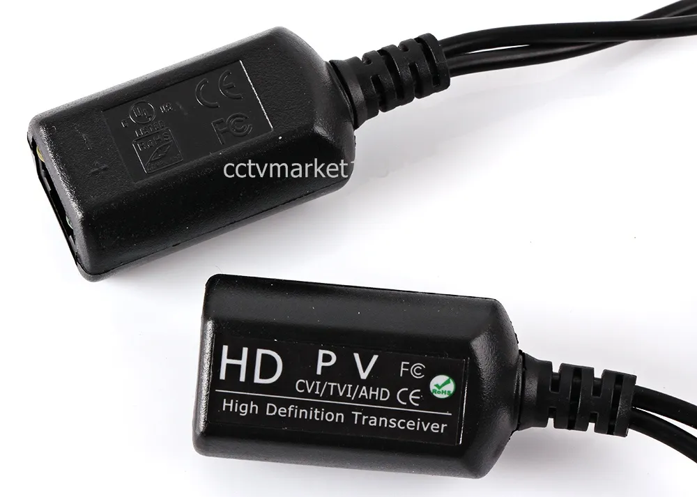 1CH Nadajnik wideo Balun 720P1080P HDCVI AHD / HDTVI Camera BNC Złącze do adaptera transceerów RJ45