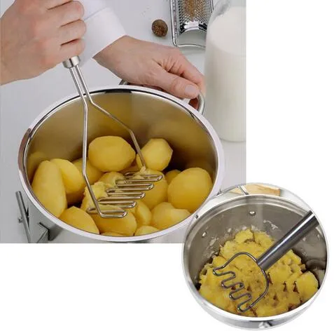 Nuevo Llegada Gadgets de la cocina Potato Fud Machine Machine Patatas Master Presión Mashed Patatas Dispositivo Fruta Vegetal Tool Accesorios