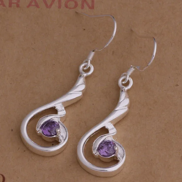 Fashion Jewelry Manufacturer a Elegant earrings 925 sterling silver jewelry factory price Fashion Shine Earrings AE010