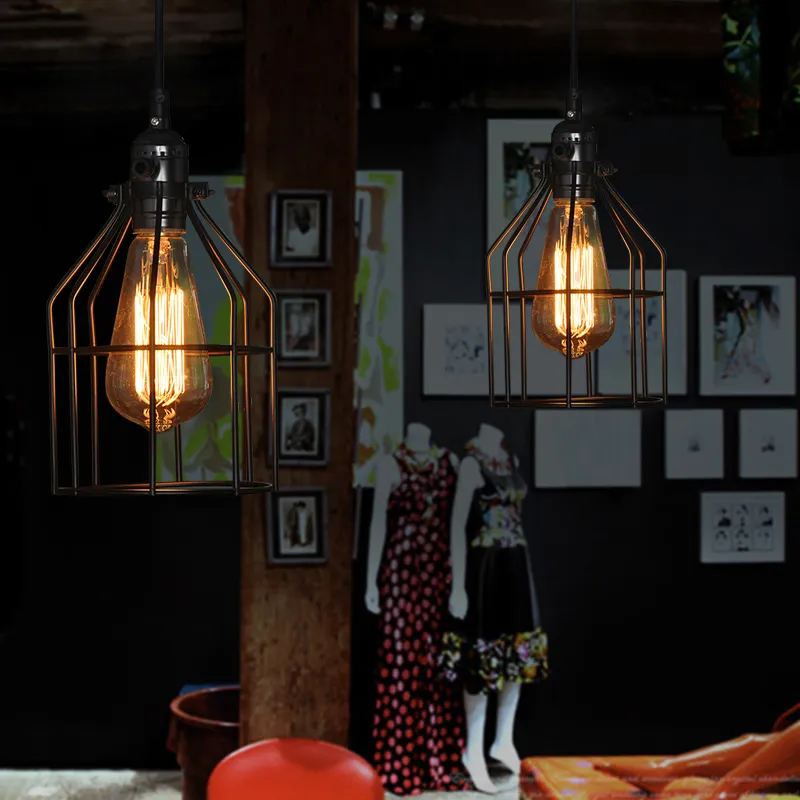 Yeni loft vintage Demir kolye lamba Amerikan country retro avize restoran bar lambası ücretsiz kargo