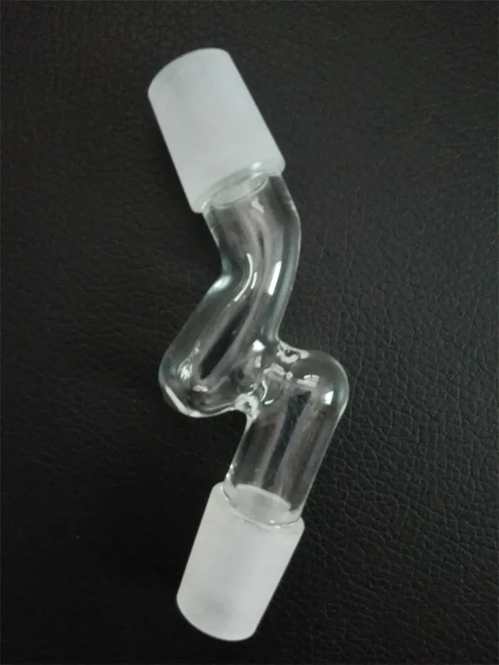 wholesale S shape glass joint adapter with male(14mm) to male (19mm) or male(19mm)to male(19mm)