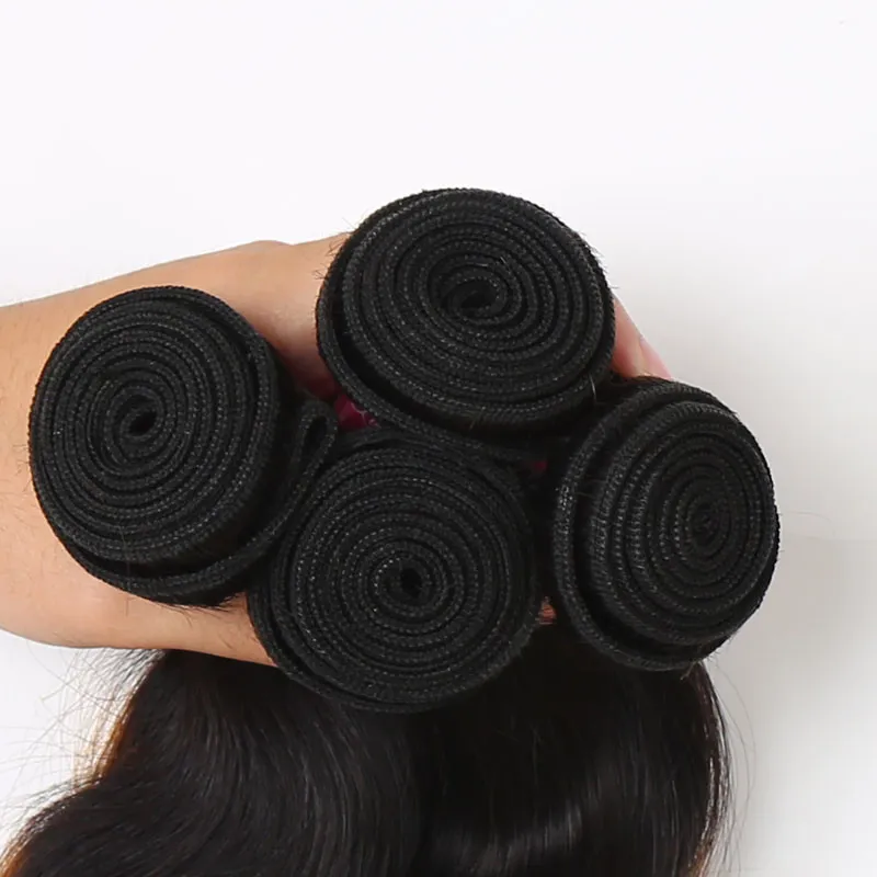 Preço de fábrica de alta qualidade onda profunda virgem cabelo brasileiro 100 cabelo tecer humano 50g por peça 6 pçs / lote grátis dhl