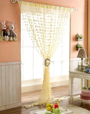 Wedding Tacdrop ​​Curtain Love Heart Erlens Screens Pokój Pokój Proces Pocket Door Sheer Curtain Party Dekoracja Propora Kolny prezent 