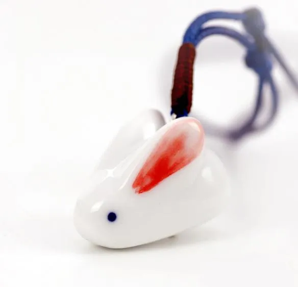 handmade ceramic jewelry popular jewelry rabbit ceramic necklace pendant5339548