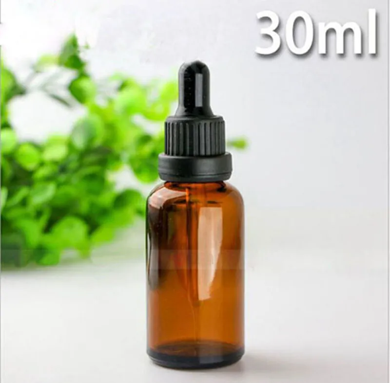 High Quality 30ml Empty Amber Glass Dropper Bottles Essential Oil Bottle 30ml e liquid e juice wholesale bottles