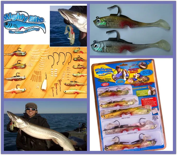 Mighty Bite Fishing Lure Kit 5 Sense Bait System T359 From Raline, 9.