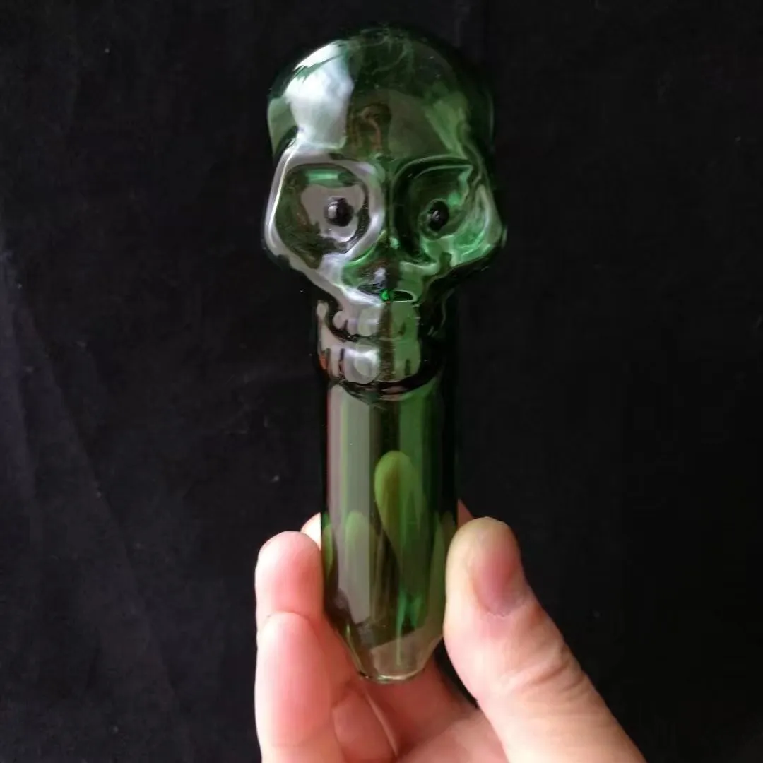 Large Color Skull Bone Pipe Wholesale Glass Pipe Oil Burner Glass Tube Water Pipe Oil Rig Smoke 