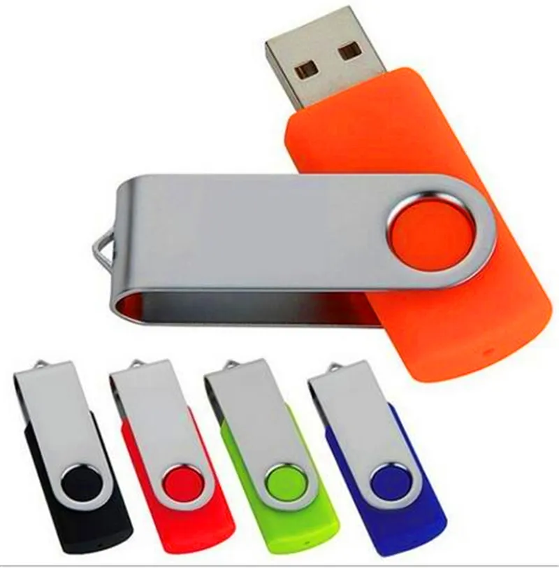 2020 100 REAL 2 Go 4 Go 8 Go 16 Go 32 Go 64 Go Metal USB Drive Flash USB 20 Revolve Metal Pendrive Memory Stick peut être un logo personnalisé 9695581