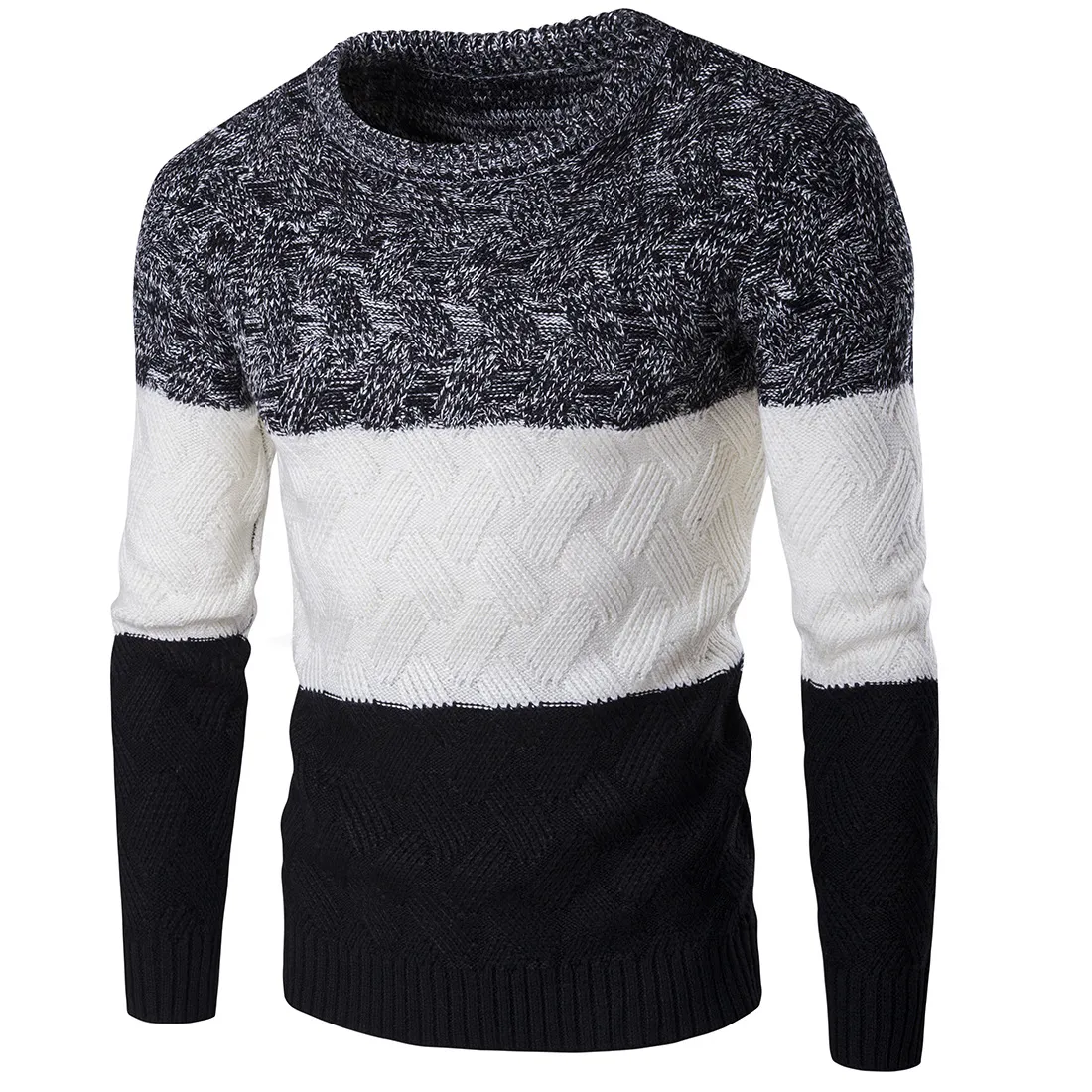 Pull à manches longues et col rond pour homme, nouveau Style, tricot de marque, Slim, mode coréenne, vêtements d'hiver, M-2XL