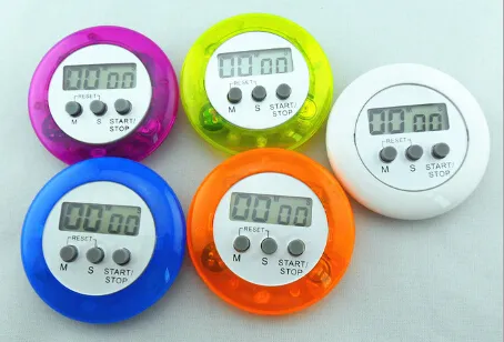 Novelty Digital Kitchen Timer Kök Hjälper Mini Digital LCD Kök Räkna Down Clip Timer Alarm # 35161