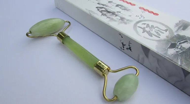 Rodillo masajeador de Jade práctico para mujer/señora, herramienta para adelgazar y relajación Facial, piedra de masaje de jade para cara, cuerpo, cabeza, cuello y pies