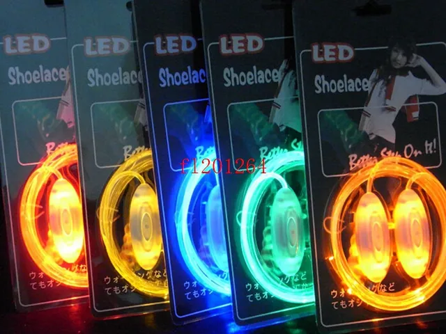 Gratis frakt 2015 Ny stil GEN 3 Glöd LED Flash Laces LED Shoestring Muti-Färg LED Shoelace I lager, / = 