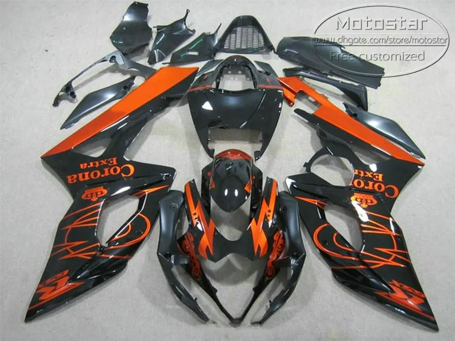 Customize motorcycle parts for SUZUKI GSXR1000 2005 2006 fairing kit K5 K6 05 06 GSXR 1000 copper black Corona ABS fairings set EF67