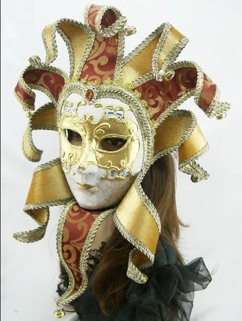 Masque de carnaval du Brésil dans le style de musique de carnaval de Venise Dessin à la main masque de mascarade de grain en trois dimensions livraison gratuite FD0501