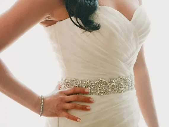 sachin and babi light blue dress Wedding Sashes Luxury Green Rhinestone Bridal Belt Beaded Belt for Formal  Evening and Bridal Dresses from Dhgate Wedding Sashes