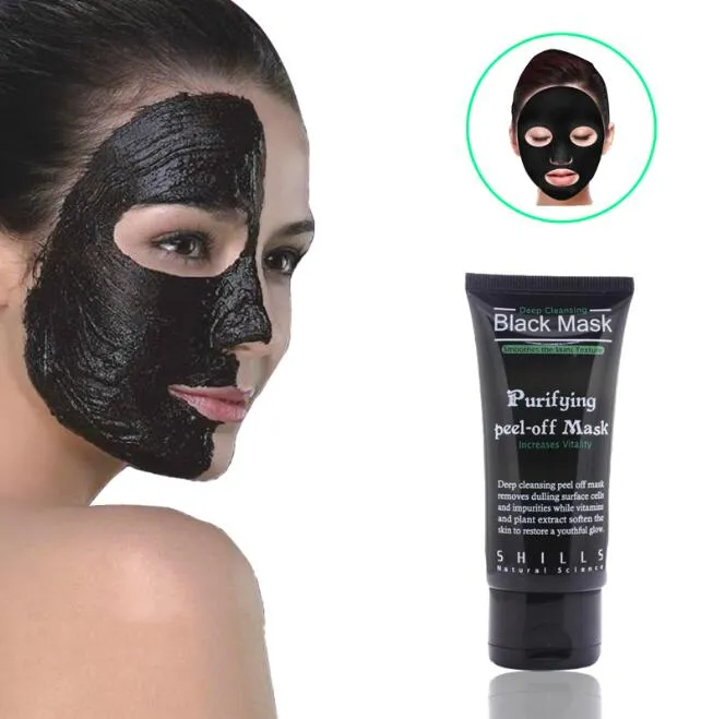 Hot Blackhead Rimuovi maschere facciali Pulizia profonda purificante Peel Off Black Nud Facail Face Black Mask